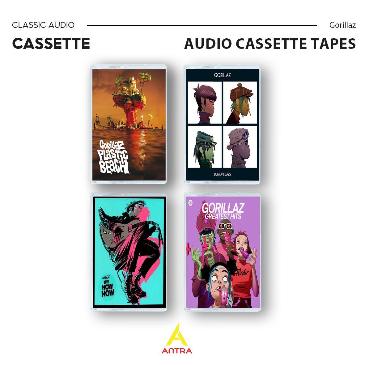 Gorillaz Cassette Collection – Animated Icons in Analog