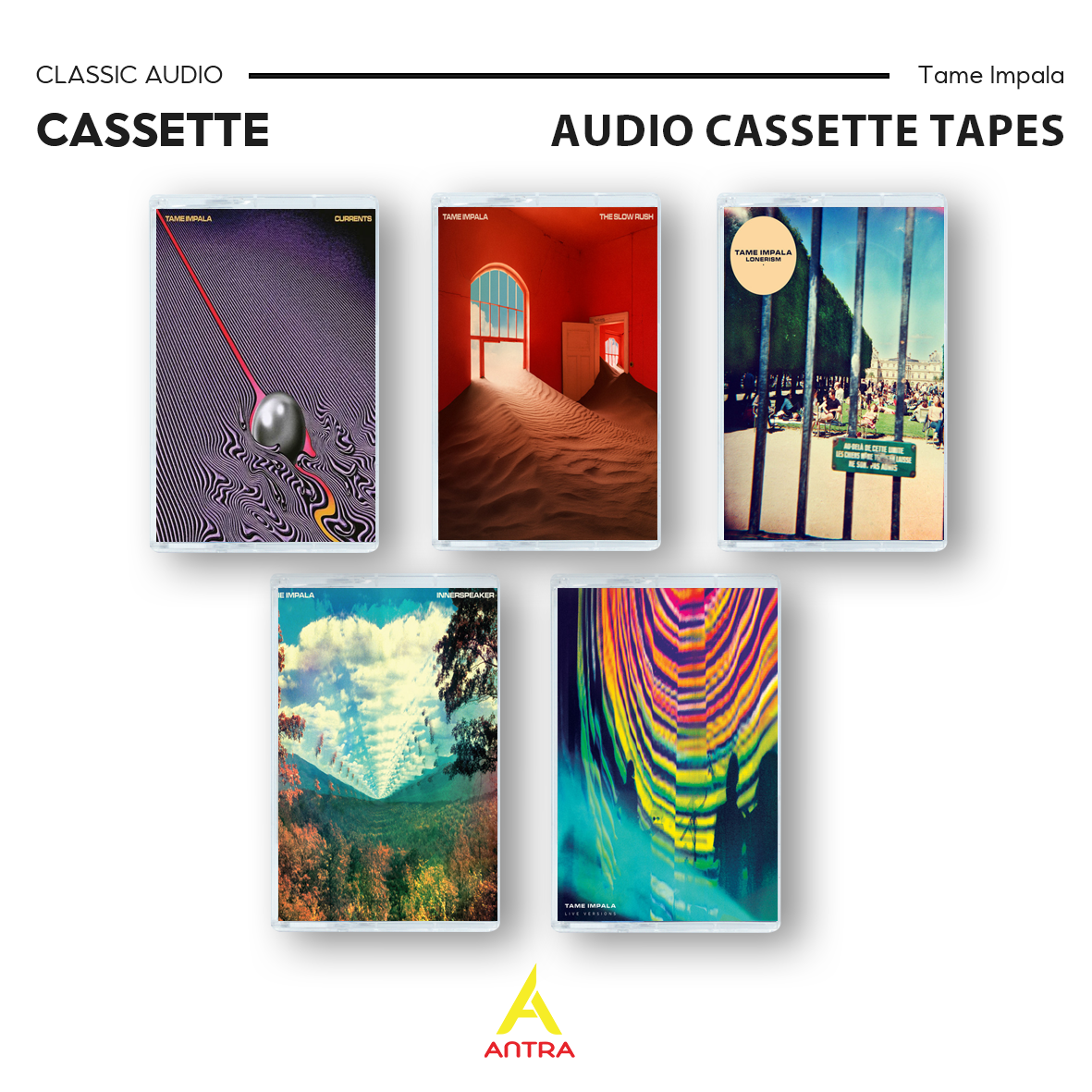 Tame Impala Retro Cassette Tape Collection – Vintage Mixtapes for Collectors & Psychedelic Rock Fans