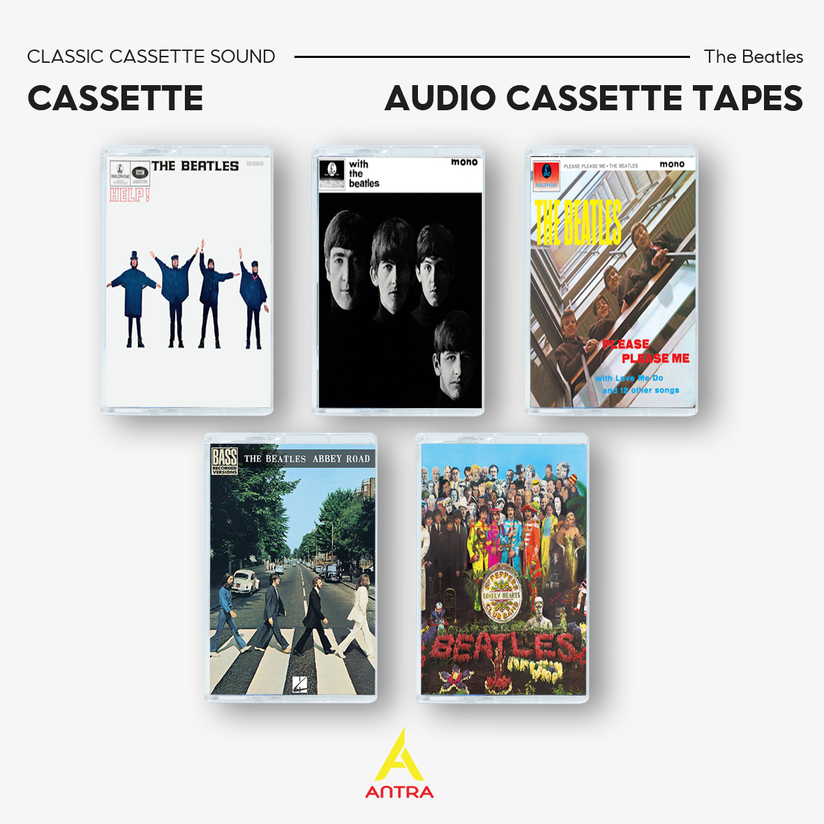 The Beatles Cassette Tape Collection – Help!, Abbey Road, Sgt. Pepper & More – Vintage Rock Classics