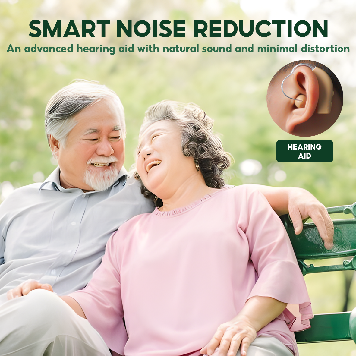Hearing Aid, High-end Hearing Aid Headphones TJZJY 1088F Wireless Rechargeable For The Elderly, 12-Month Warranty