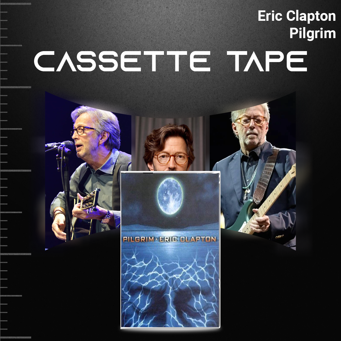 Eric Clapton Cassette Collection – Unplugged, Pilgrim, August & Self-Titled Album – Blues Rock & Classic Rock Tapes