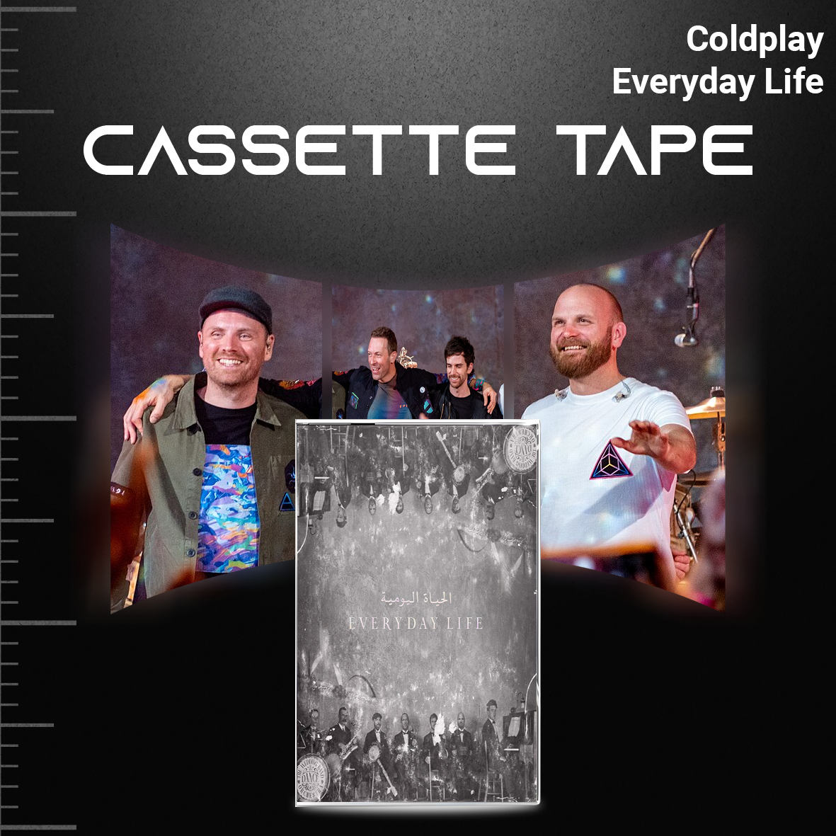 Coldplay Retro Cassette Collection – A Rush of Blood to the Head, X&Y, Mylo Xyloto & Everyday Life – Alternative Rock Set