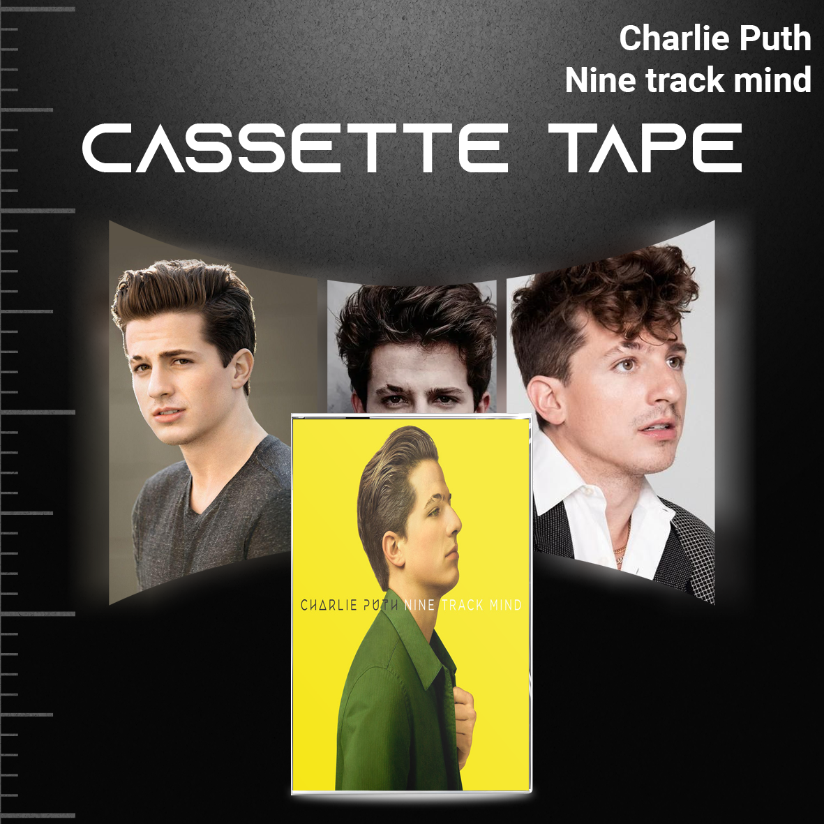 Charlie Puth Cassette Tape Collection – Voicenotes, Charlie, Nine Track Mind & Ego – Pop Mixtape Set