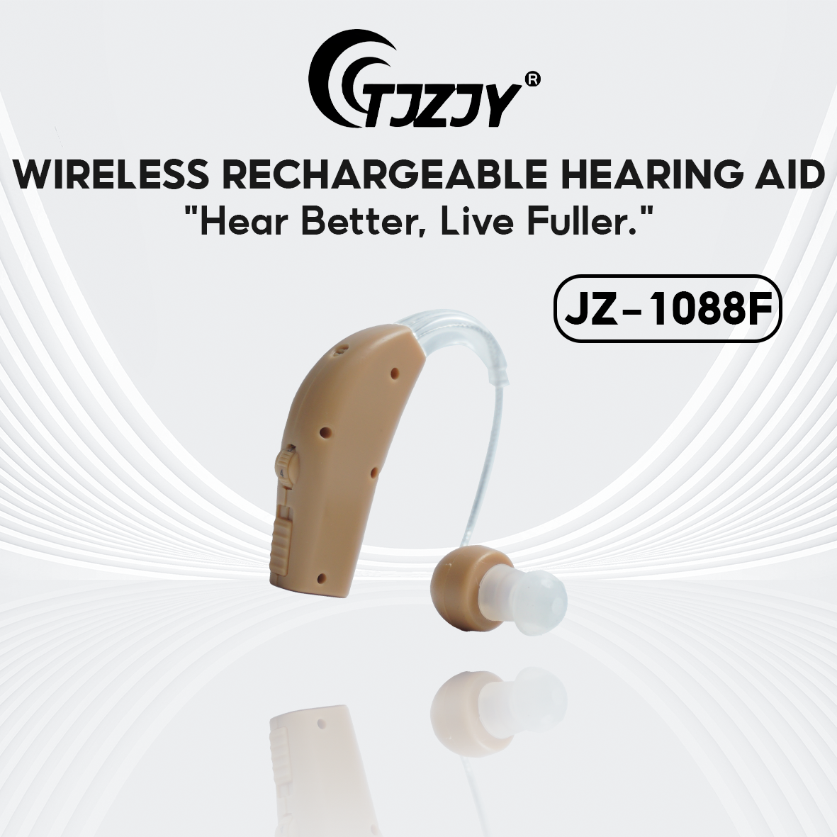 Hearing Aid, High-end Hearing Aid Headphones TJZJY 1088F Wireless Rechargeable For The Elderly, 12-Month Warranty