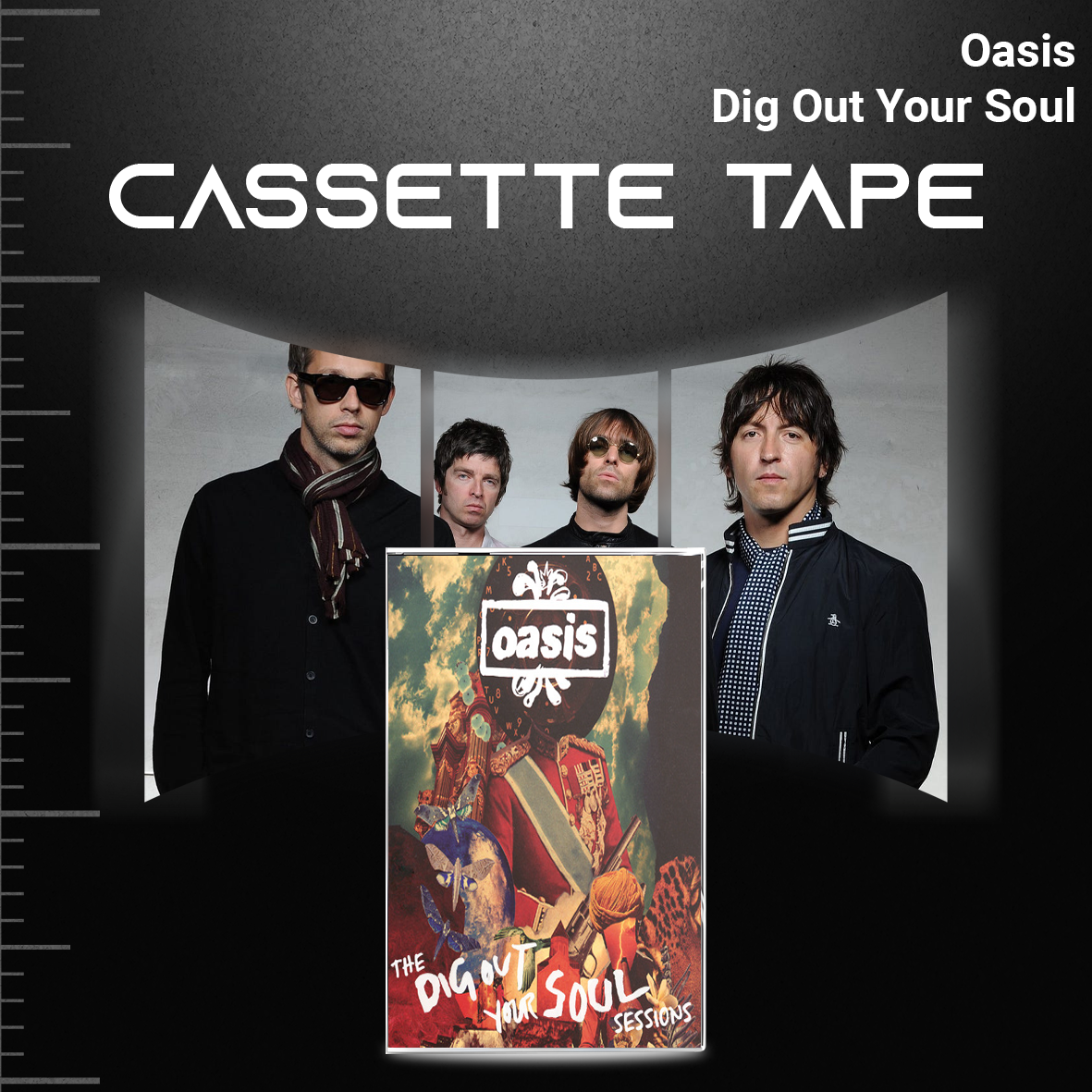 Oasis Retro Cassette Tape Collection – Heathen Chemistry, Don’t Believe the Truth, Dig Out Your Soul & The Masterplan