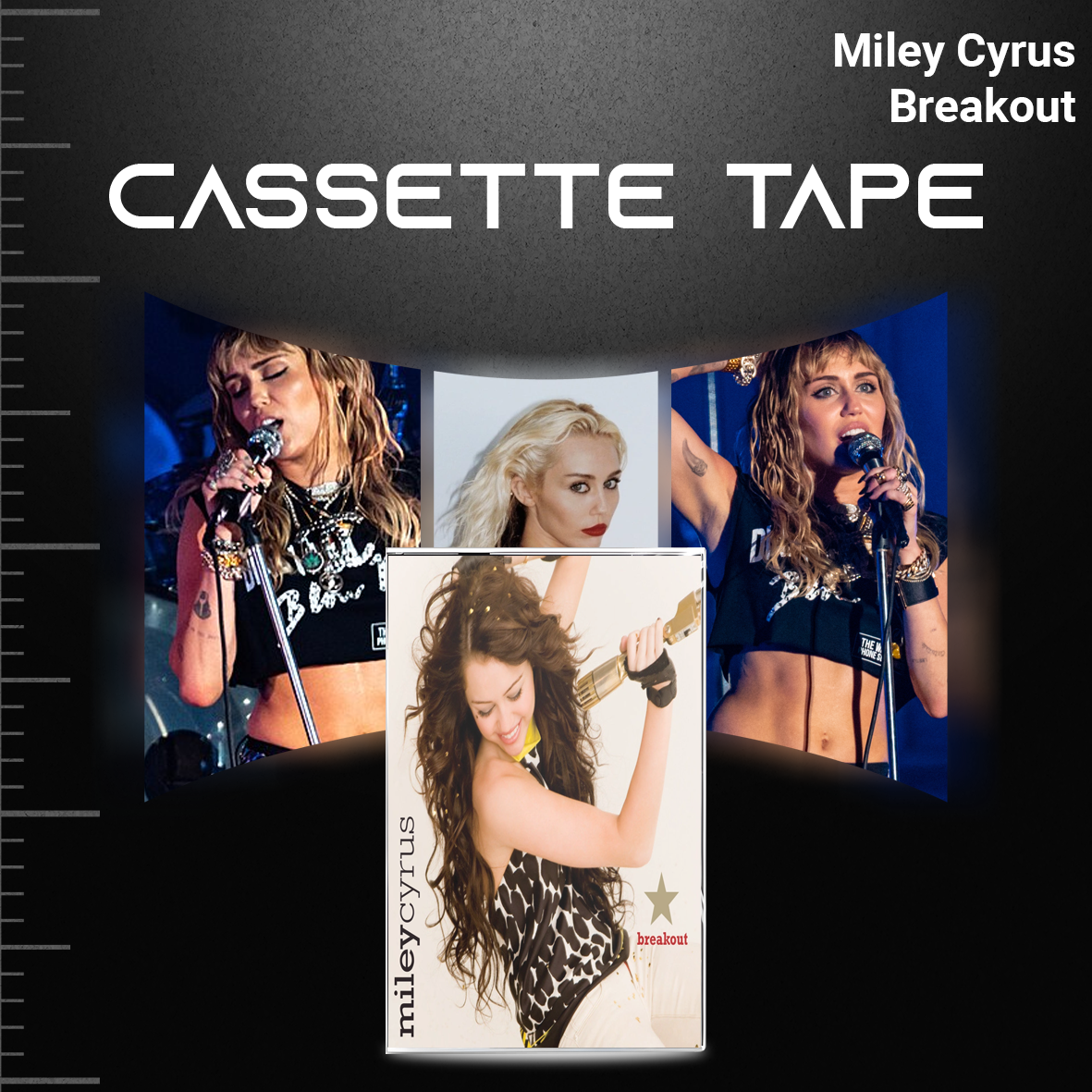Miley Cyrus Retro Cassette Tape Collection – Meet Miley, Breakout, Bangerz & Can’t Be Tamed – Pop & Teen Pop Mixtape