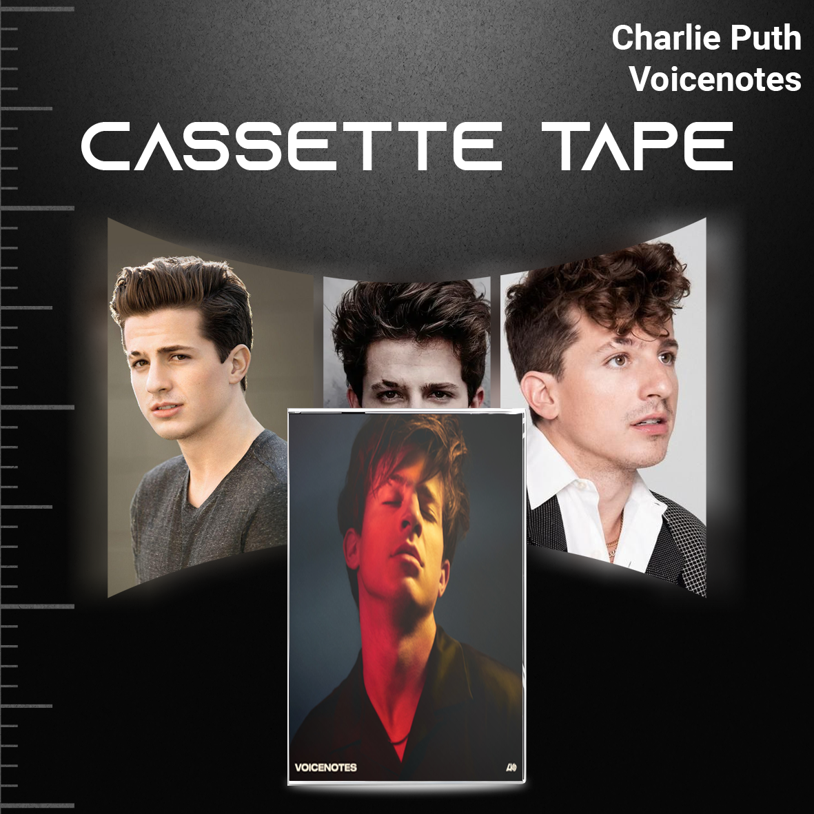 Charlie Puth Cassette Tape Collection – Voicenotes, Charlie, Nine Track Mind & Ego – Pop Mixtape Set