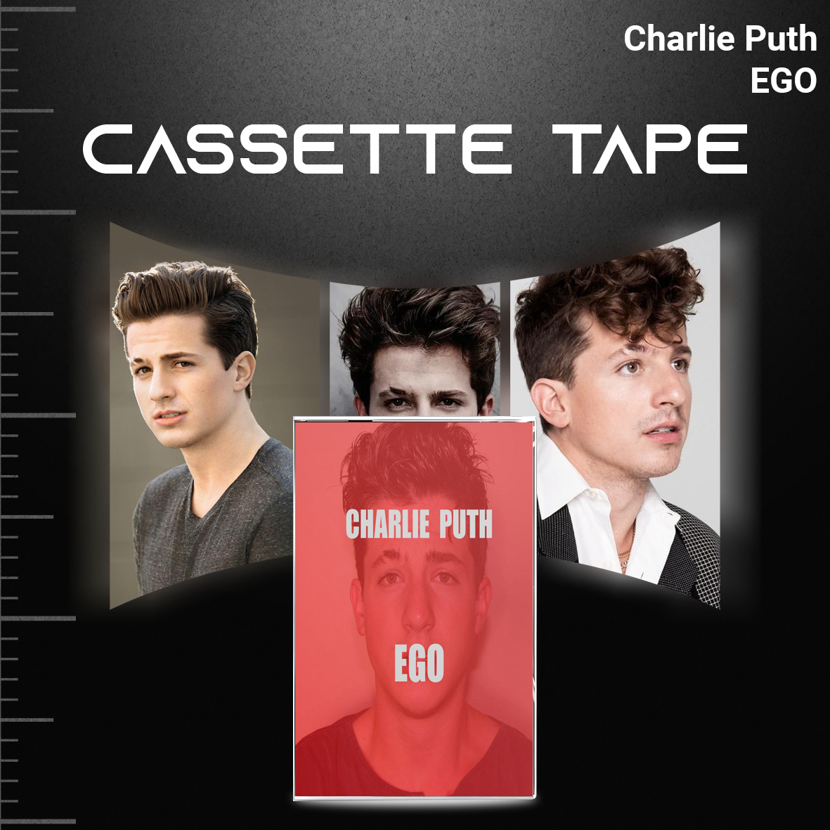 Charlie Puth Cassette Tape Collection – Voicenotes, Charlie, Nine Track Mind & Ego – Pop Mixtape Set