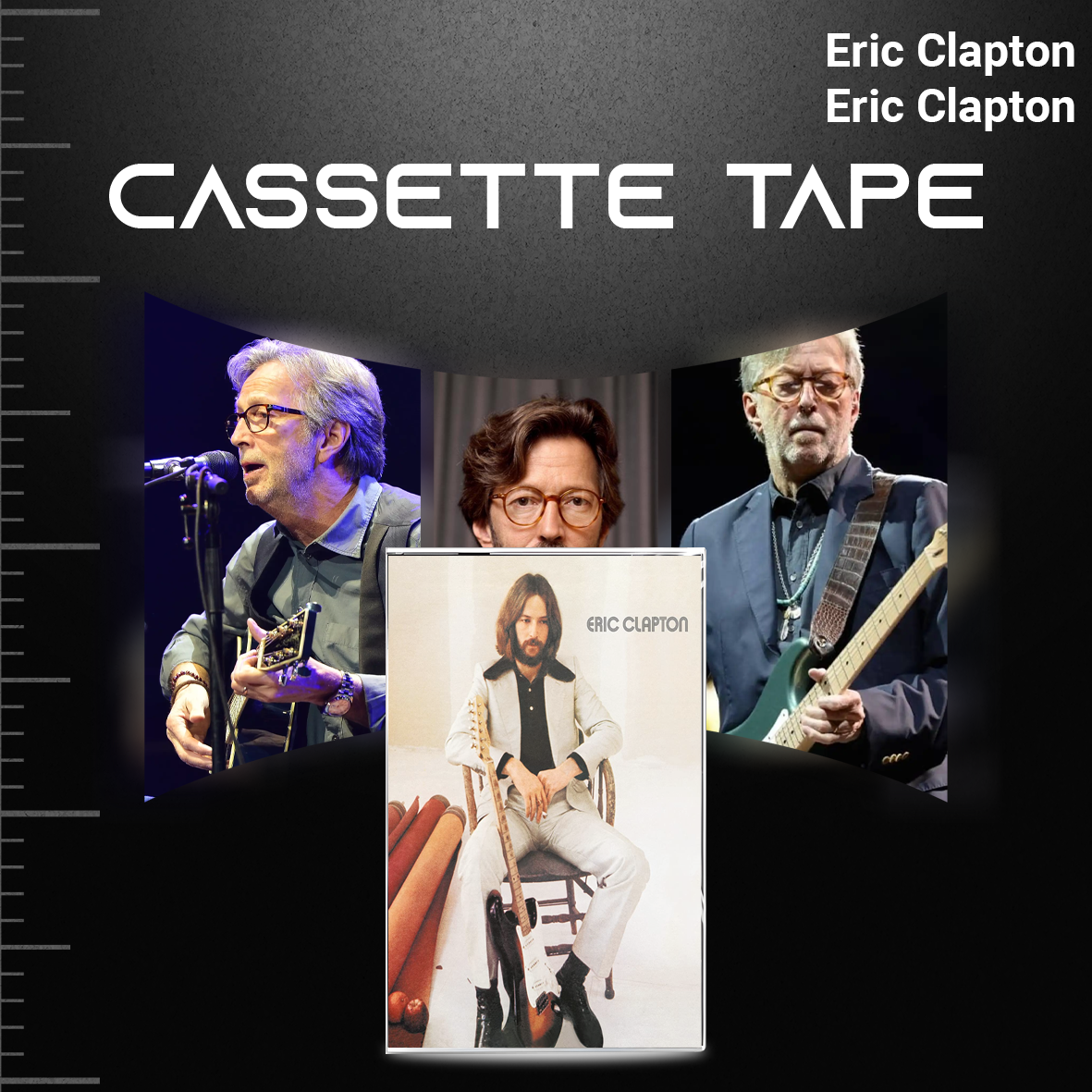 Eric Clapton Cassette Collection – Unplugged, Pilgrim, August & Self-Titled Album – Blues Rock & Classic Rock Tapes