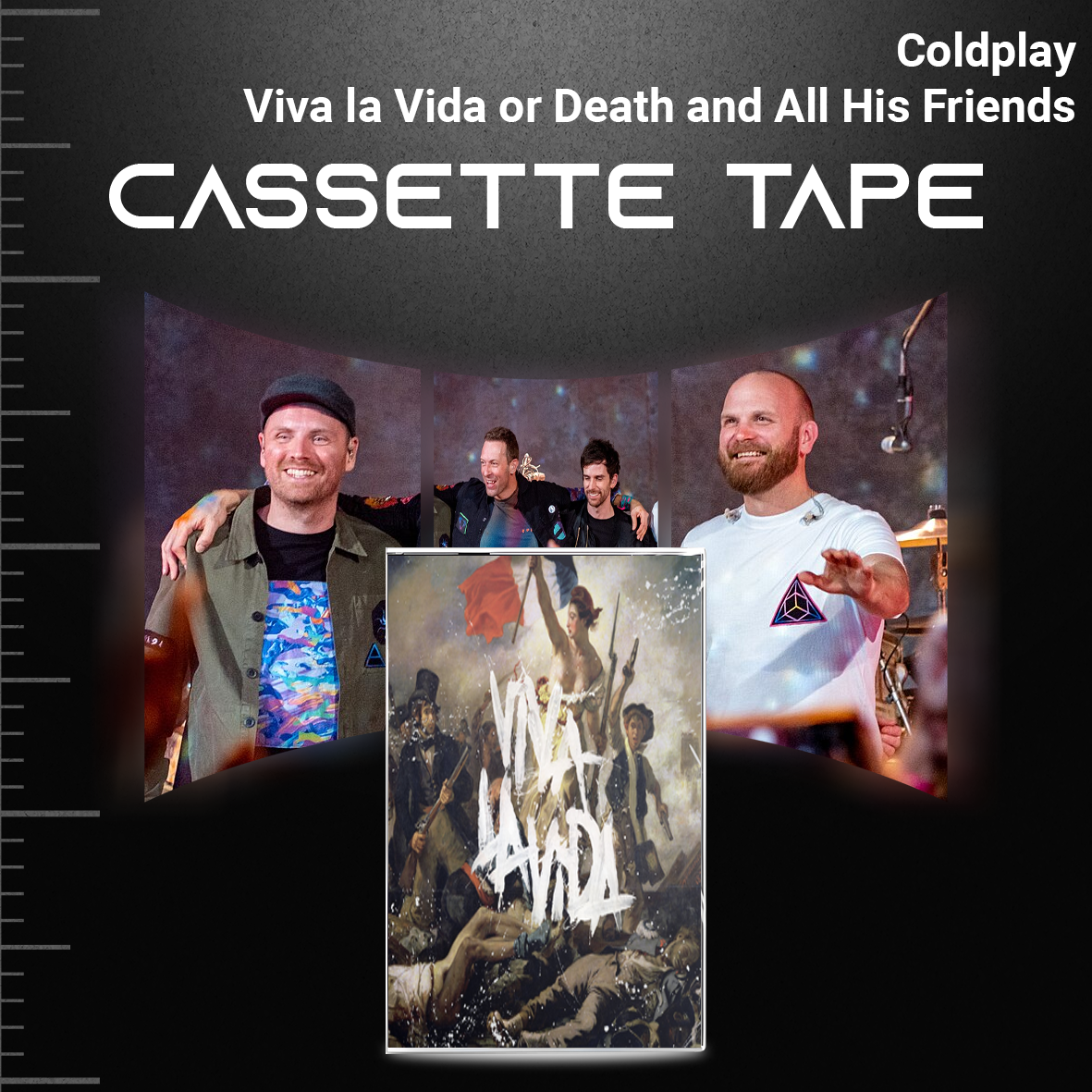 Coldplay Cassette Tape Collection – Music of the Spheres, Viva La Vida, Parachutes & Everyday Life – Alternative Rock Mixtape Set