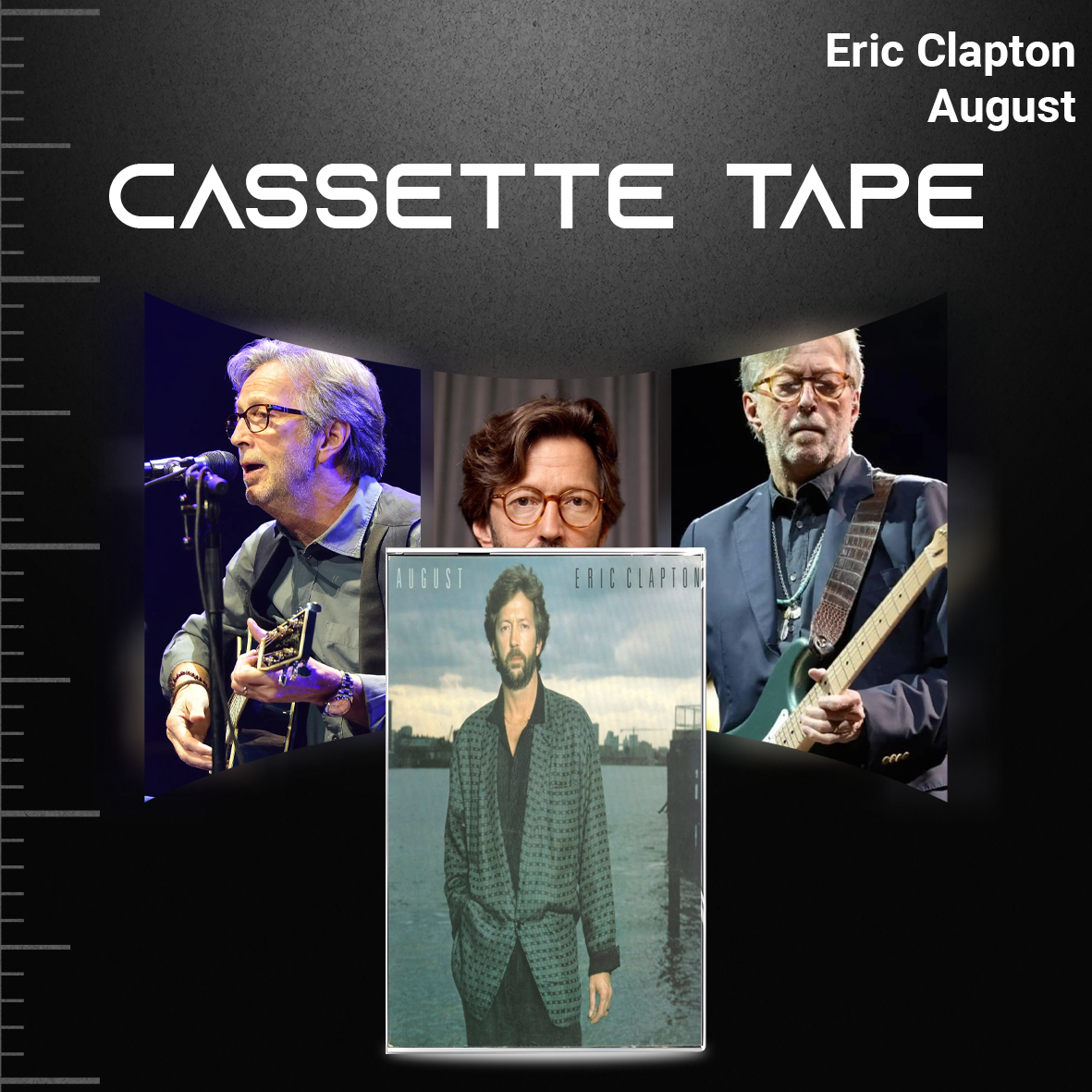 Eric Clapton Cassette Collection – Unplugged, Pilgrim, August & Self-Titled Album – Blues Rock & Classic Rock Tapes