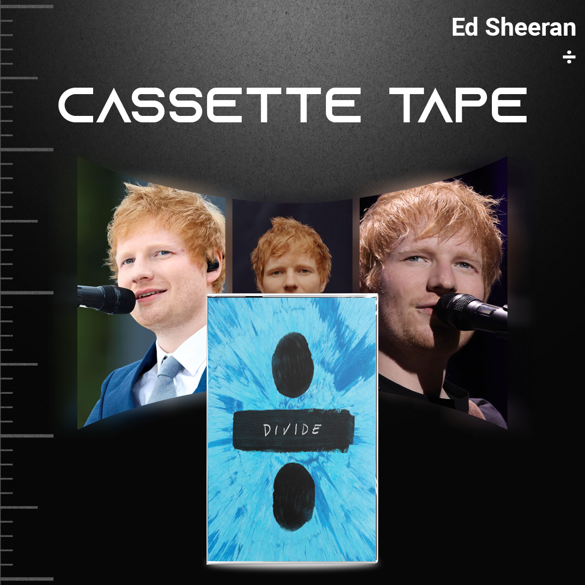 Ed Sheeran Cassette Collection – Divide, D Play, Subtract & No.6 Collaborations Project – Pop & Acoustic Mixtape Set