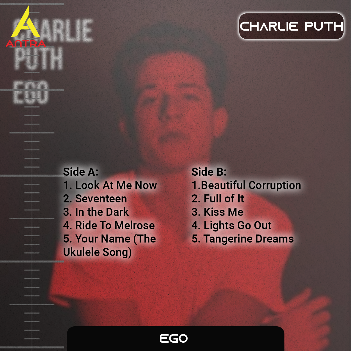 Charlie Puth Cassette Tape Collection – Voicenotes, Charlie, Nine Track Mind & Ego – Pop Mixtape Set