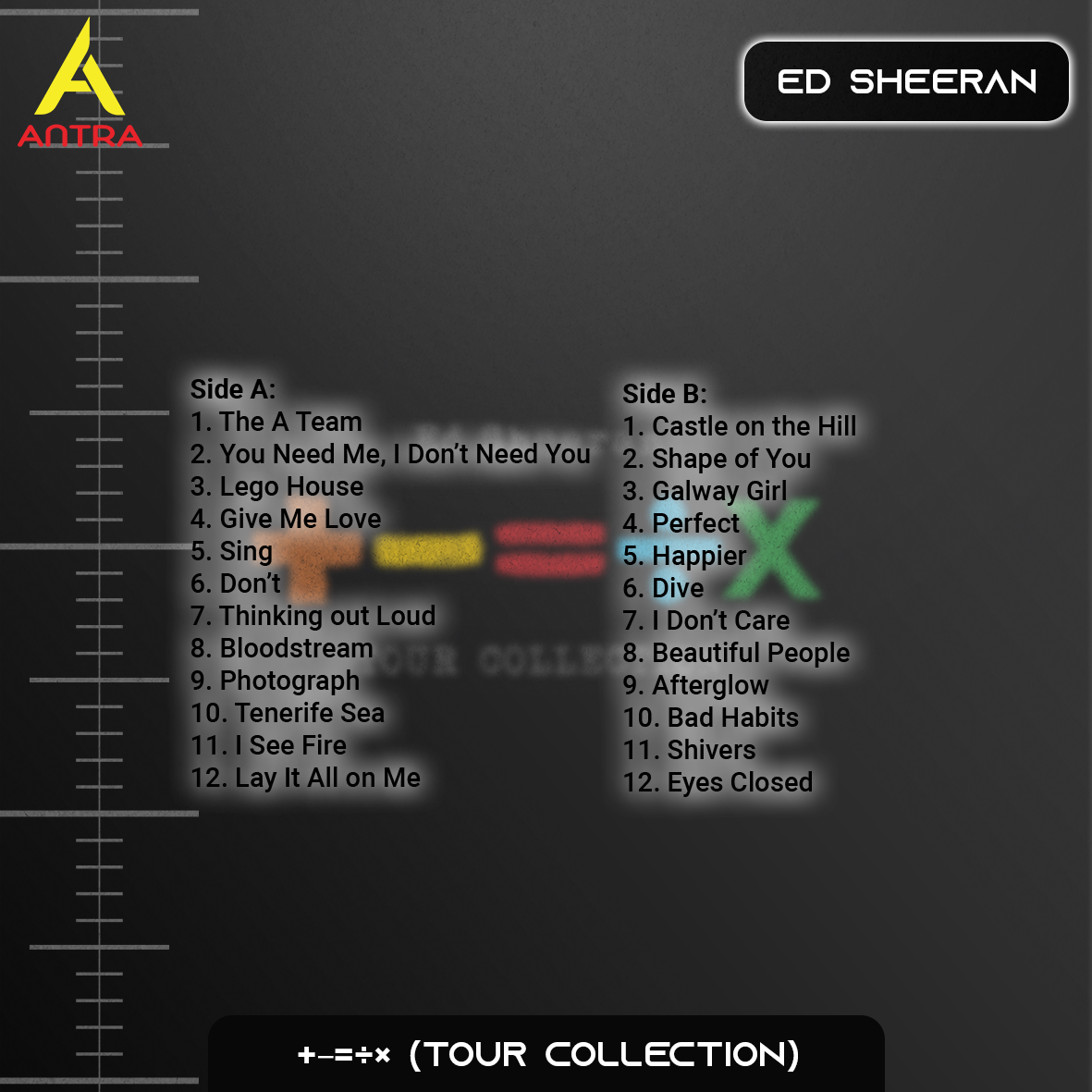 Ed Sheeran Cassette Collection – Equals, Tour Collection, 5 EPs & Jumpers for Goalposts – Pop & Acoustic Tape Set