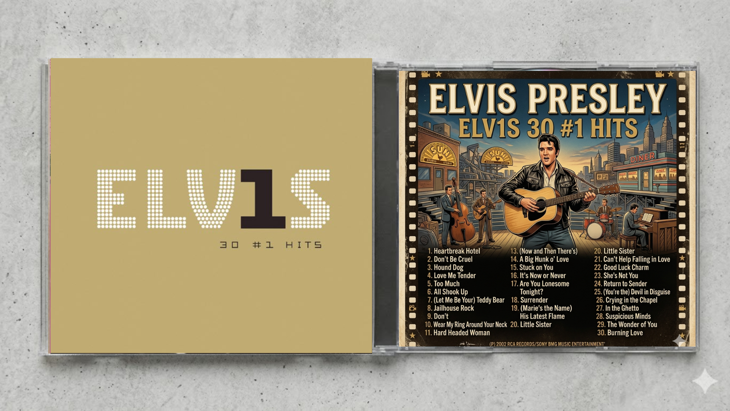 Elvis Presley – ELV1S: 30 #1 Hits Fan-Made CD Edition | Greatest Hits Collector’s CD | Exclusive Custom Disc Release