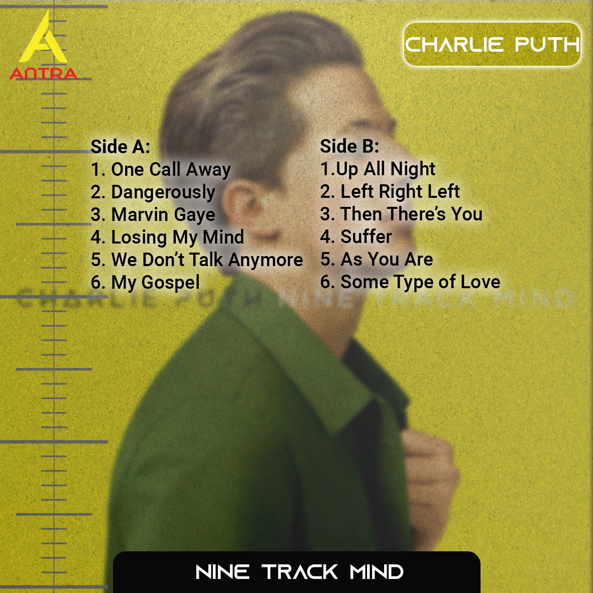 Charlie Puth Cassette Tape Collection – Voicenotes, Charlie, Nine Track Mind & Ego – Pop Mixtape Set