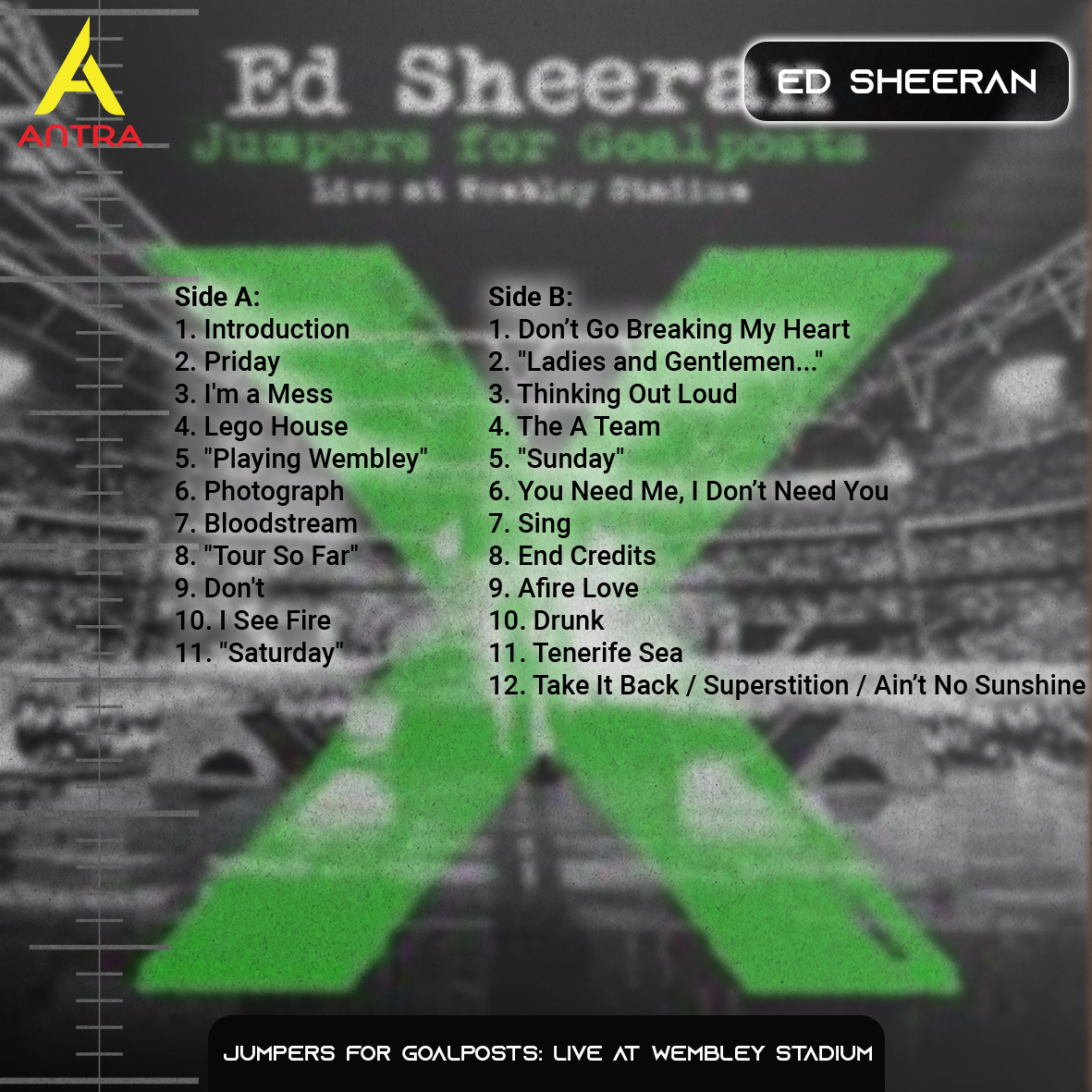 Ed Sheeran Cassette Collection – Equals, Tour Collection, 5 EPs & Jumpers for Goalposts – Pop & Acoustic Tape Set