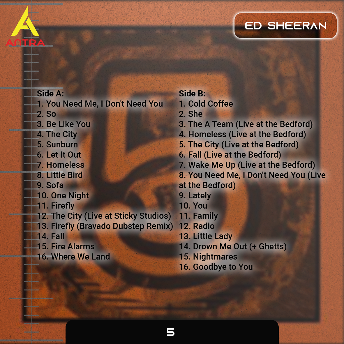 Ed Sheeran Cassette Collection – Equals, Tour Collection, 5 EPs & Jumpers for Goalposts – Pop & Acoustic Tape Set