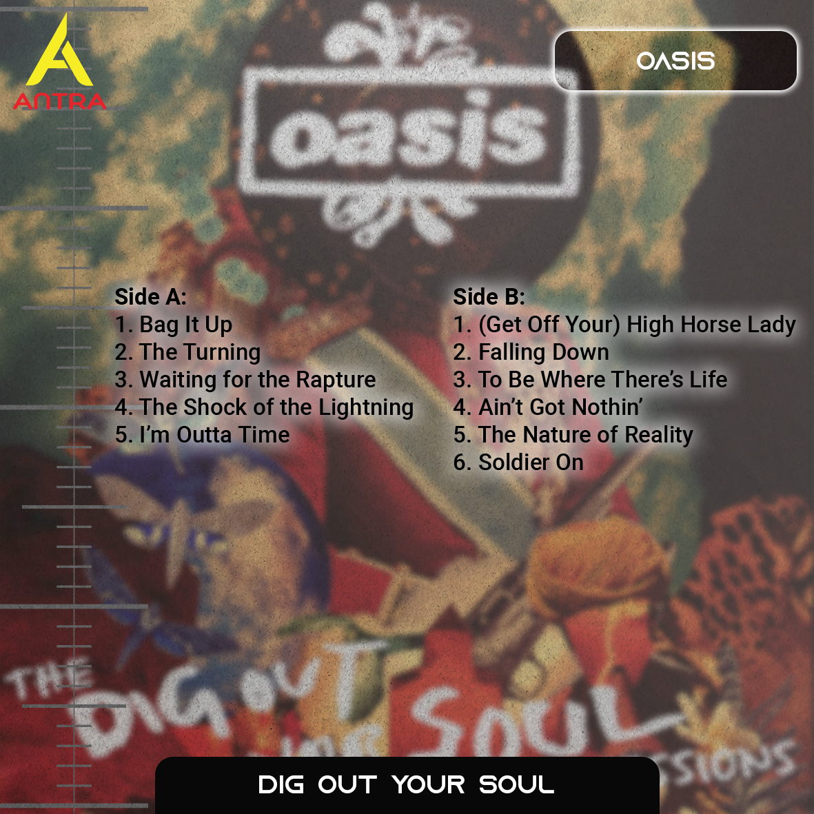 Oasis Retro Cassette Tape Collection – Heathen Chemistry, Don’t Believe the Truth, Dig Out Your Soul & The Masterplan
