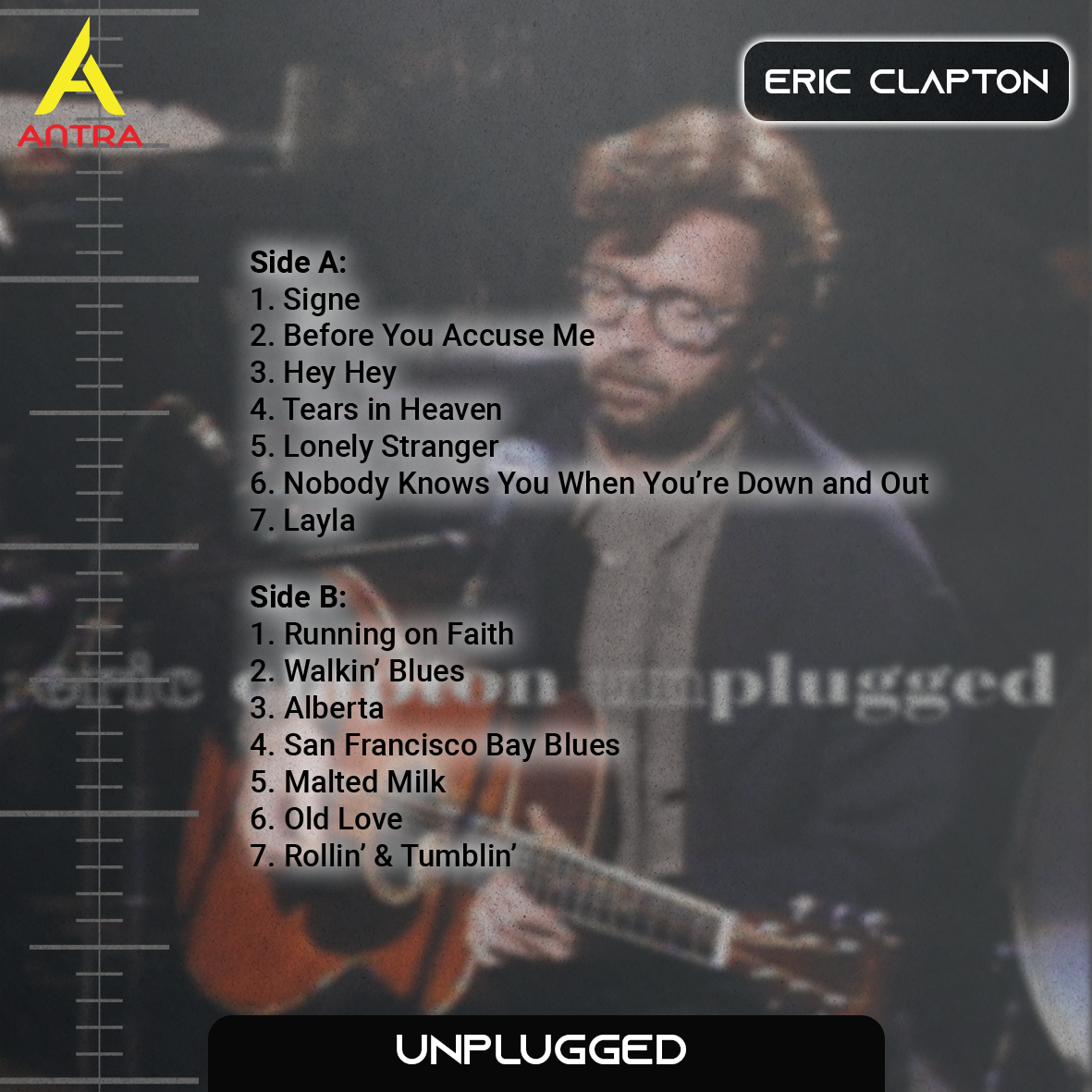 Eric Clapton Cassette Collection – Unplugged, Pilgrim, August & Self-Titled Album – Blues Rock & Classic Rock Tapes