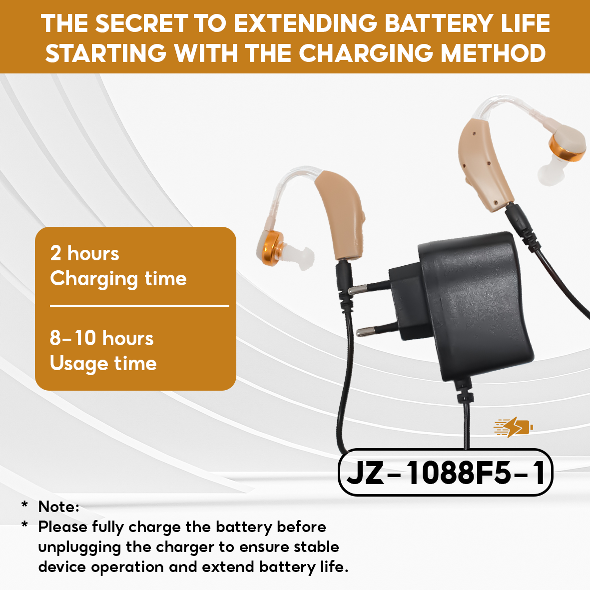 TJZJY 1088F5 Wireless Hearing Aid for the Elderly, Clear Hearing, 12 Month Warranty