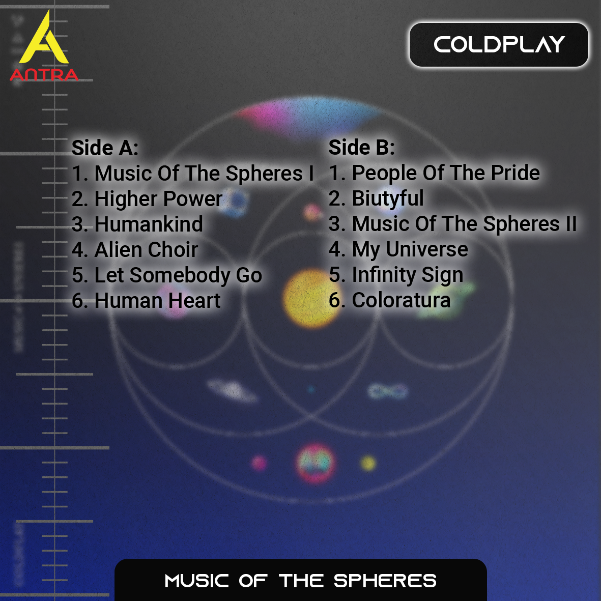 Coldplay Cassette Tape Collection – Music of the Spheres, Viva La Vida, Parachutes & Everyday Life – Alternative Rock Mixtape Set