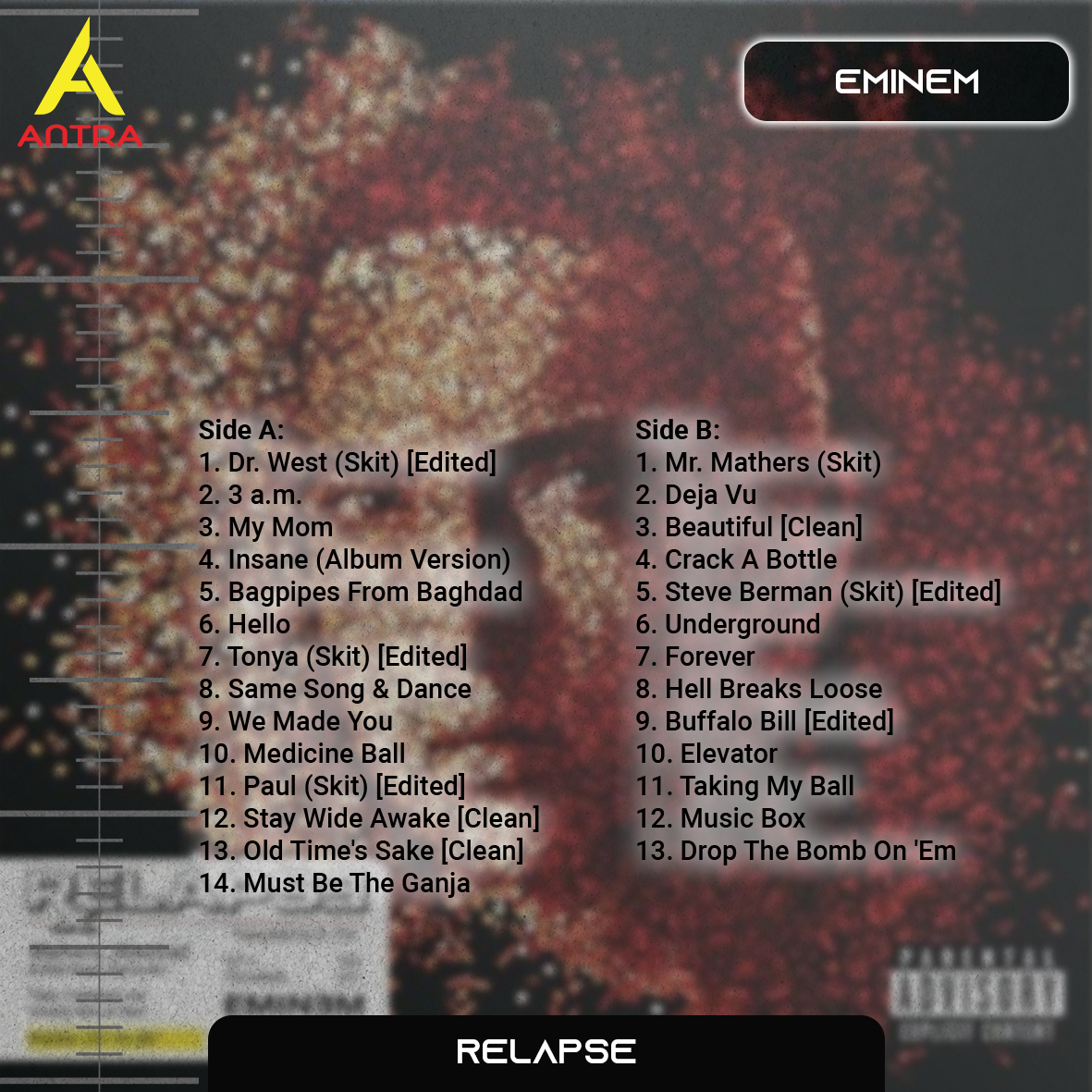 Eminem Retro Cassette Collection – Infinite, Relapse, Kamikaze & The Shady Project – Hip Hop Mixtape Set