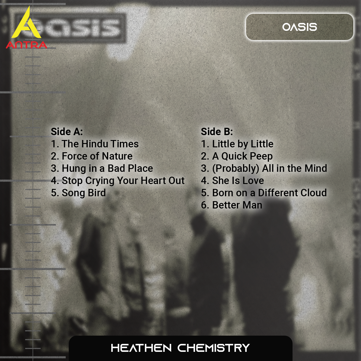 Oasis Retro Cassette Tape Collection – Heathen Chemistry, Don’t Believe the Truth, Dig Out Your Soul & The Masterplan
