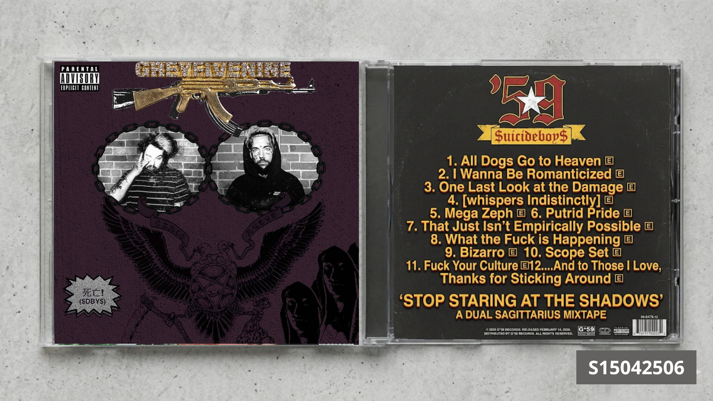 $uicideboy$ – Stop Staring at the Shadows CD FanMade | Underground Rap Collector’s Edition | Custom CD Album