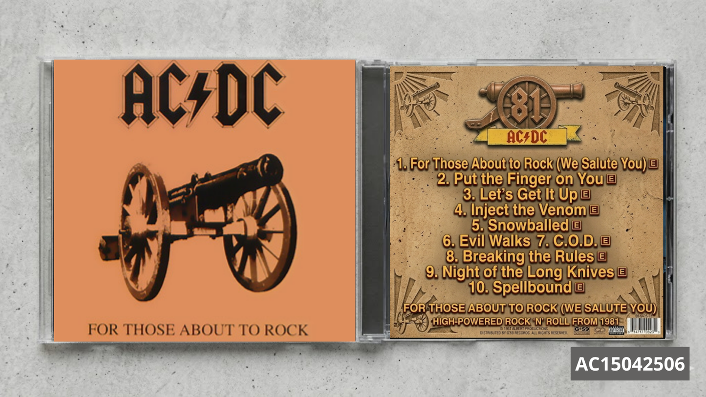 AC/DC – For Those About to Rock (We Salute You) | Fan-Made CD Edition | Classic Rock Collectible