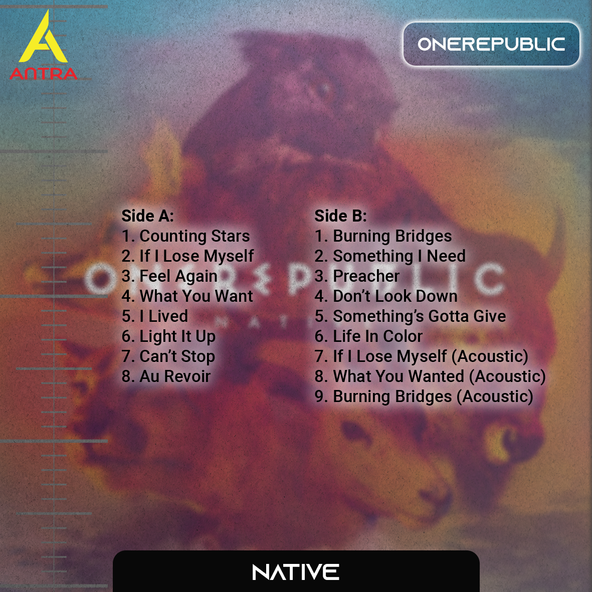 OneRepublic Retro Cassette Tape Collection – Dreaming Out Loud, Native & Artificial Paradise – Pop Rock & Alternative
