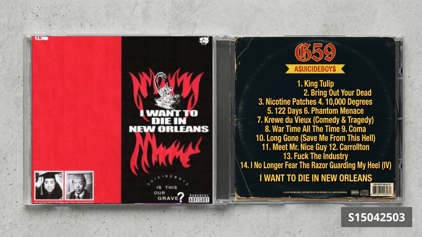 $uicideboy$ – I Want to Die in New Orleans CD FanMade | Underground Rap Collector’s Edition | Custom CD Album