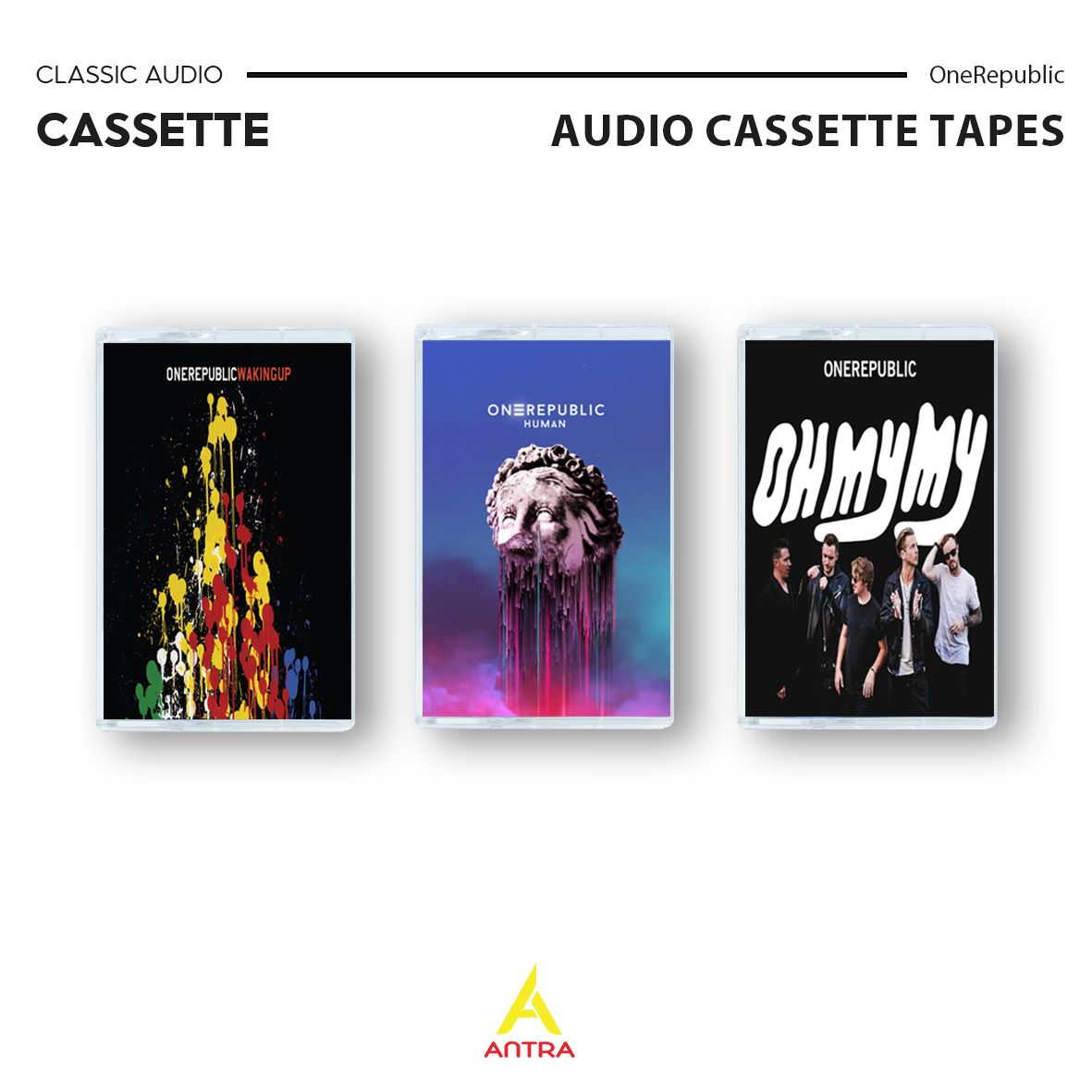 OneRepublic Cassette Tape Collection – Waking Up, Oh My My & Human – Pop Rock & Alternative Retro Tapes