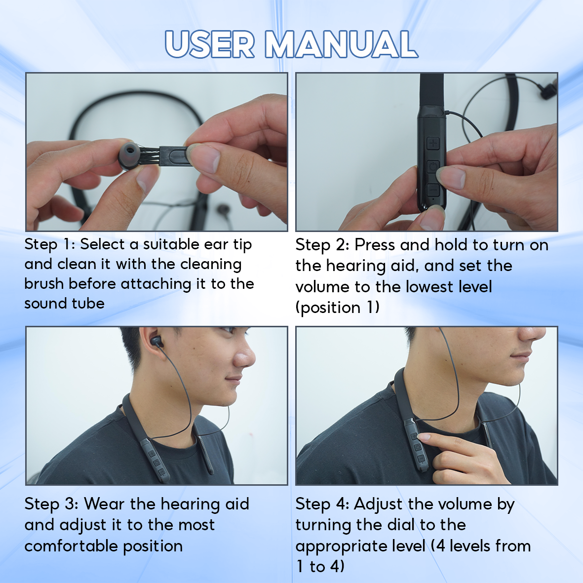 High-end Bluetooth Wired Hearing Aid TJZJY-LT01, Clear Hearing, Easy Connection, 12-Month Warranty