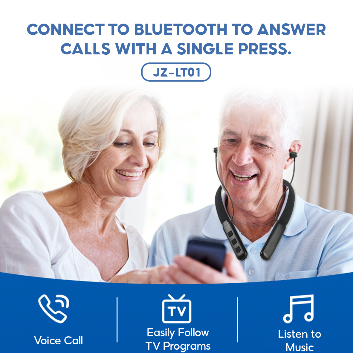 High-end Bluetooth Wired Hearing Aid TJZJY-LT01, Clear Hearing, Easy Connection, 12-Month Warranty
