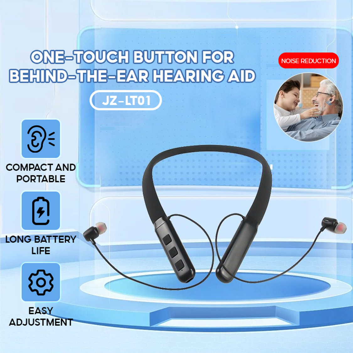 High-end Bluetooth Wired Hearing Aid TJZJY-LT01, Clear Hearing, Easy Connection, 12-Month Warranty