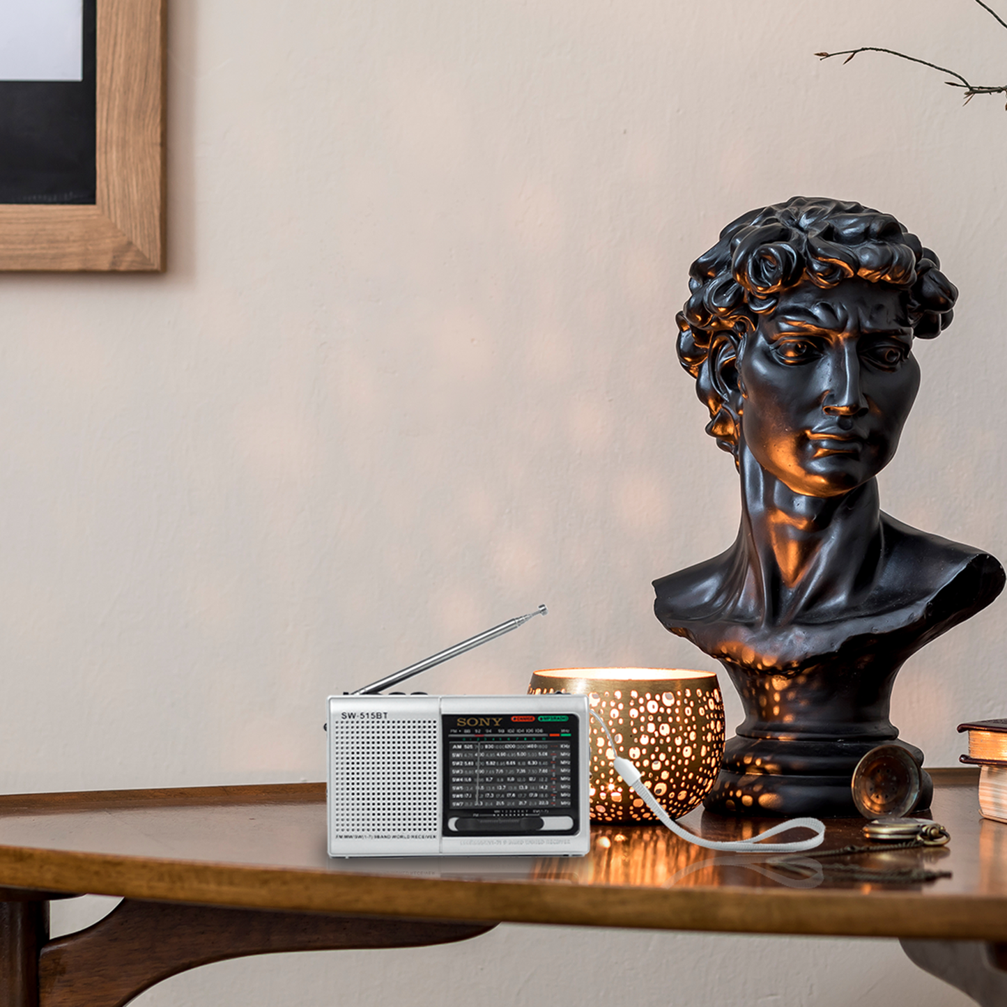 SW-515BT Classic Style Radio - Portable 9-Band Receiver with MP3 Playback & USB/TF Support