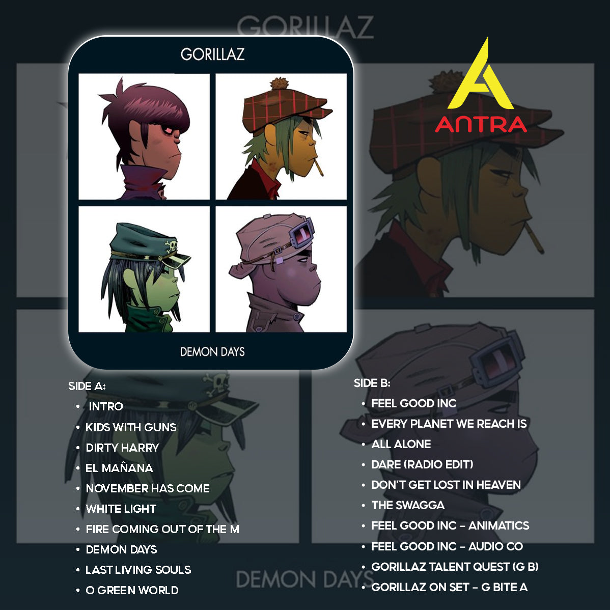 Gorillaz Cassette Collection – Animated Icons in Analog