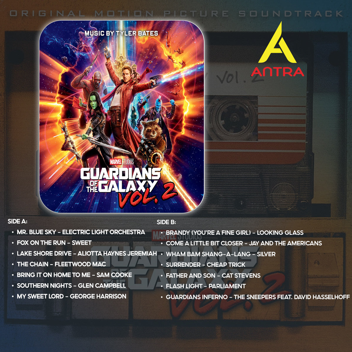 Guardians of the Galaxy Cassette Tape Collection – Retro Hand-Recorded Awesome Mix Soundtracks