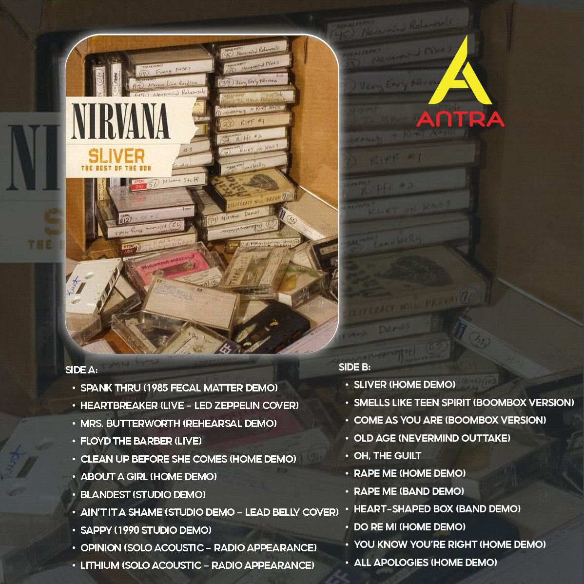 Nirvana Live & Greatest Hits Cassette Tape Collection – Vintage Grunge & Alternative Rock