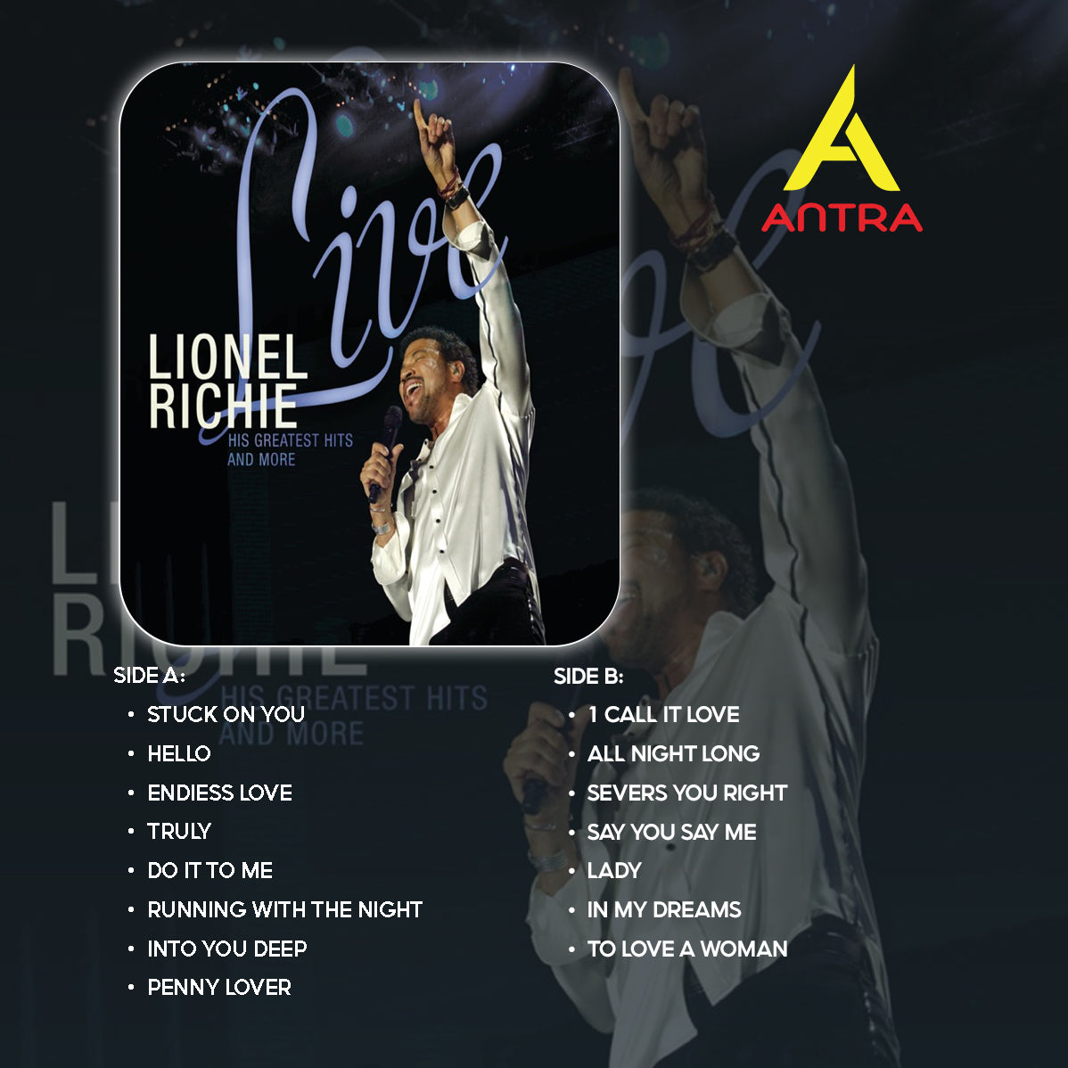 Lionel Richie Cassette Tape Set – Live, Love & Timeless Hits