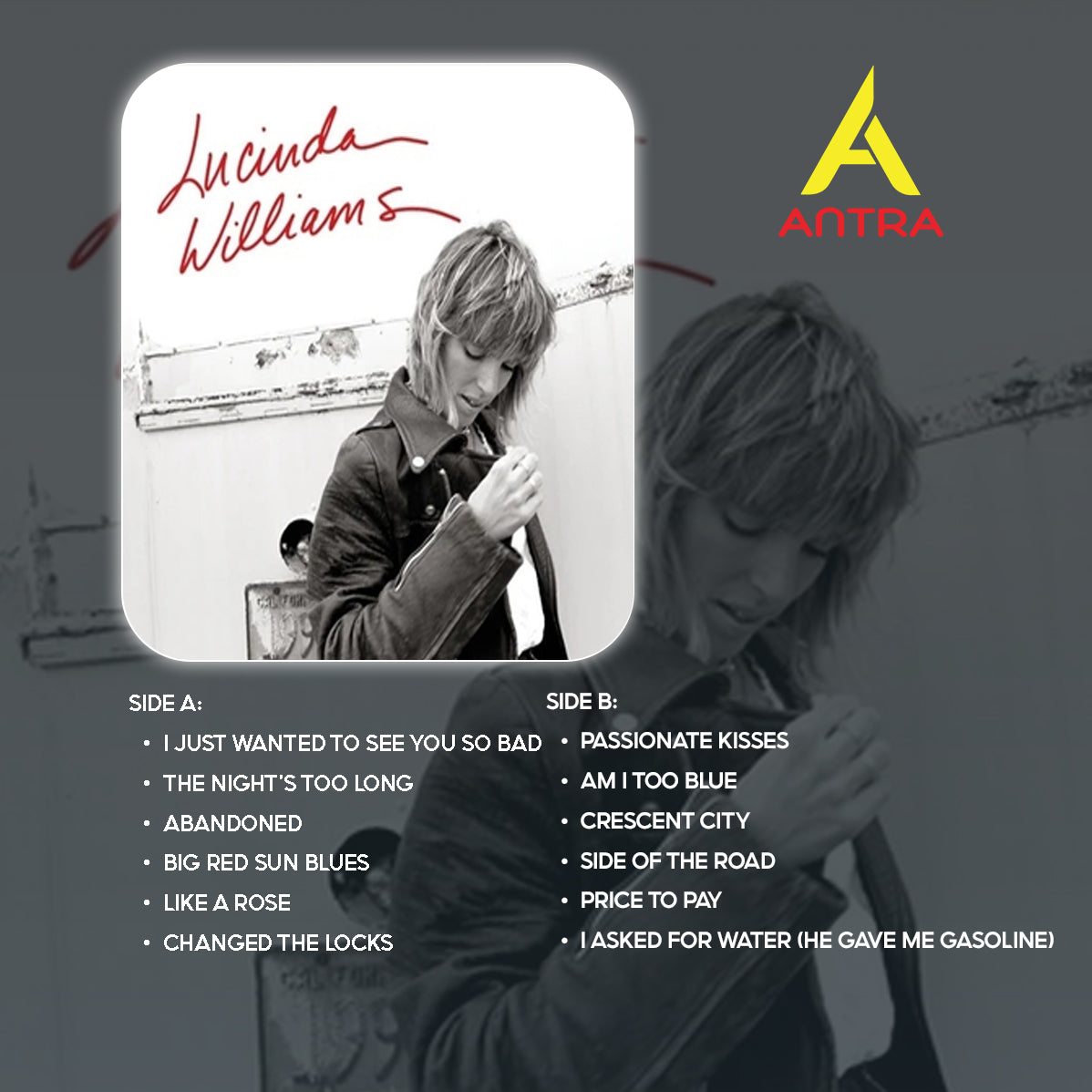 Lucinda Williams Cassette Tape Collection – Car Wheels on a Gravel Road, Essence, West & More – Country Folk Rock Classics