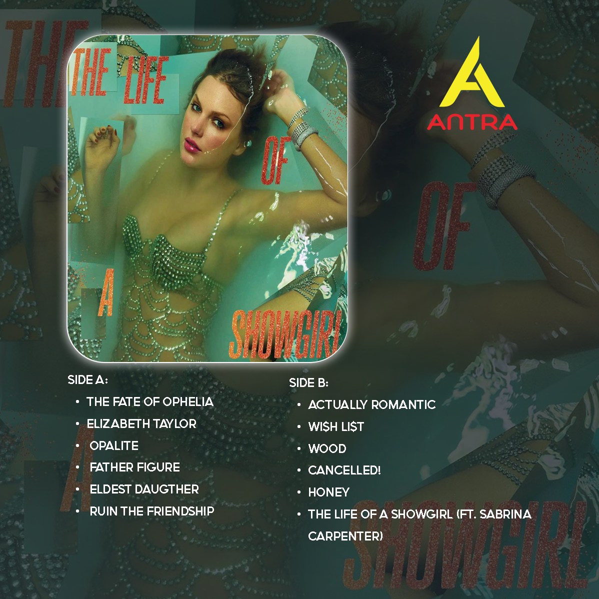 Taylor Swift Cassette Tape Fanmade - The Life of a Showgirl Cassette Tape – Hand-Recorded Retro Pop Mixtape