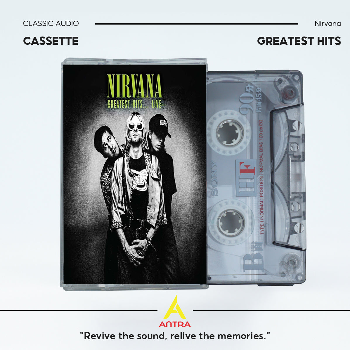 Nirvana Live & Greatest Hits Cassette Tape Collection – Vintage Grunge & Alternative Rock