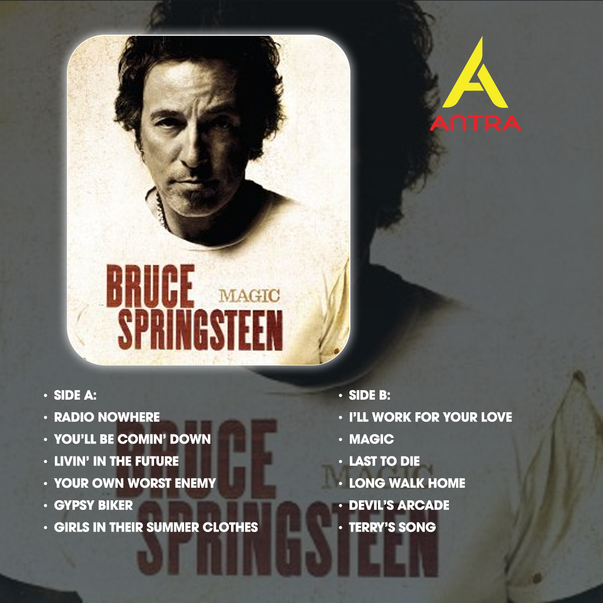 Bruce Springsteen Retro Cassette Tape Collection – Hand-Recorded Classic Rock & Heartland Rock Mixtape Set