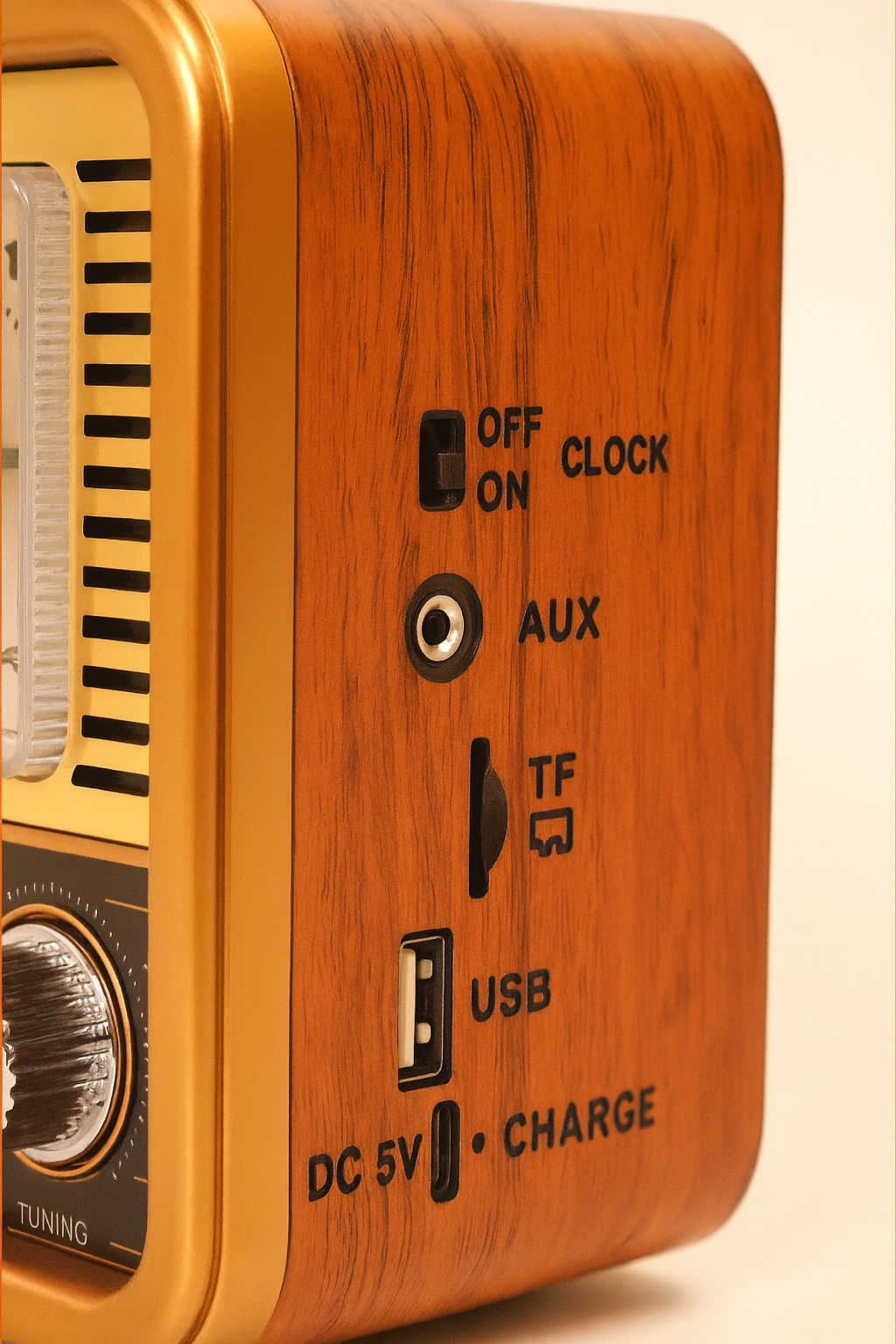NS-8898BT Portable Retro Radio | Hi-Fi Sound, Multi-Band Receiver & Free USB