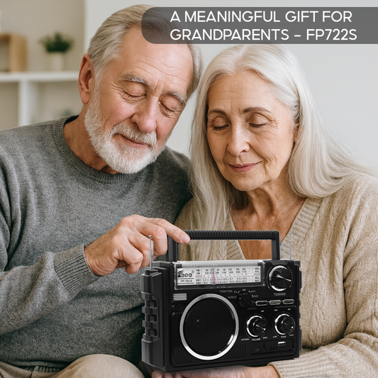 Multi-Band Radio FP-722S | AM FM SW, Bluetooth, Solar Powered & Free USB and Free Shipping