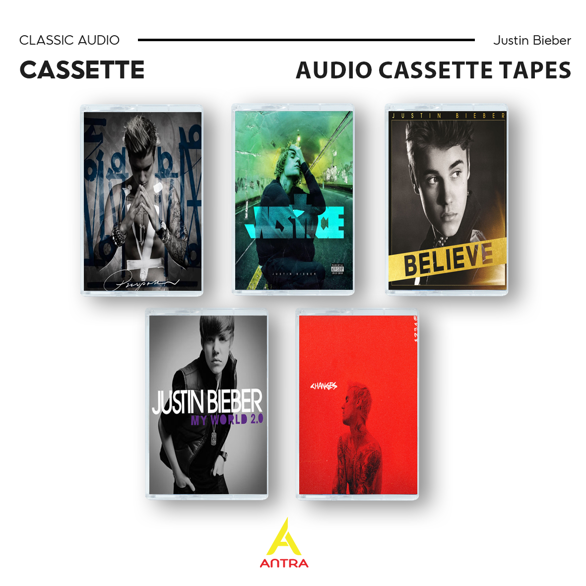 Justin Bieber Cassette Collection – Iconic Albums for Beliebers & Analog Lovers