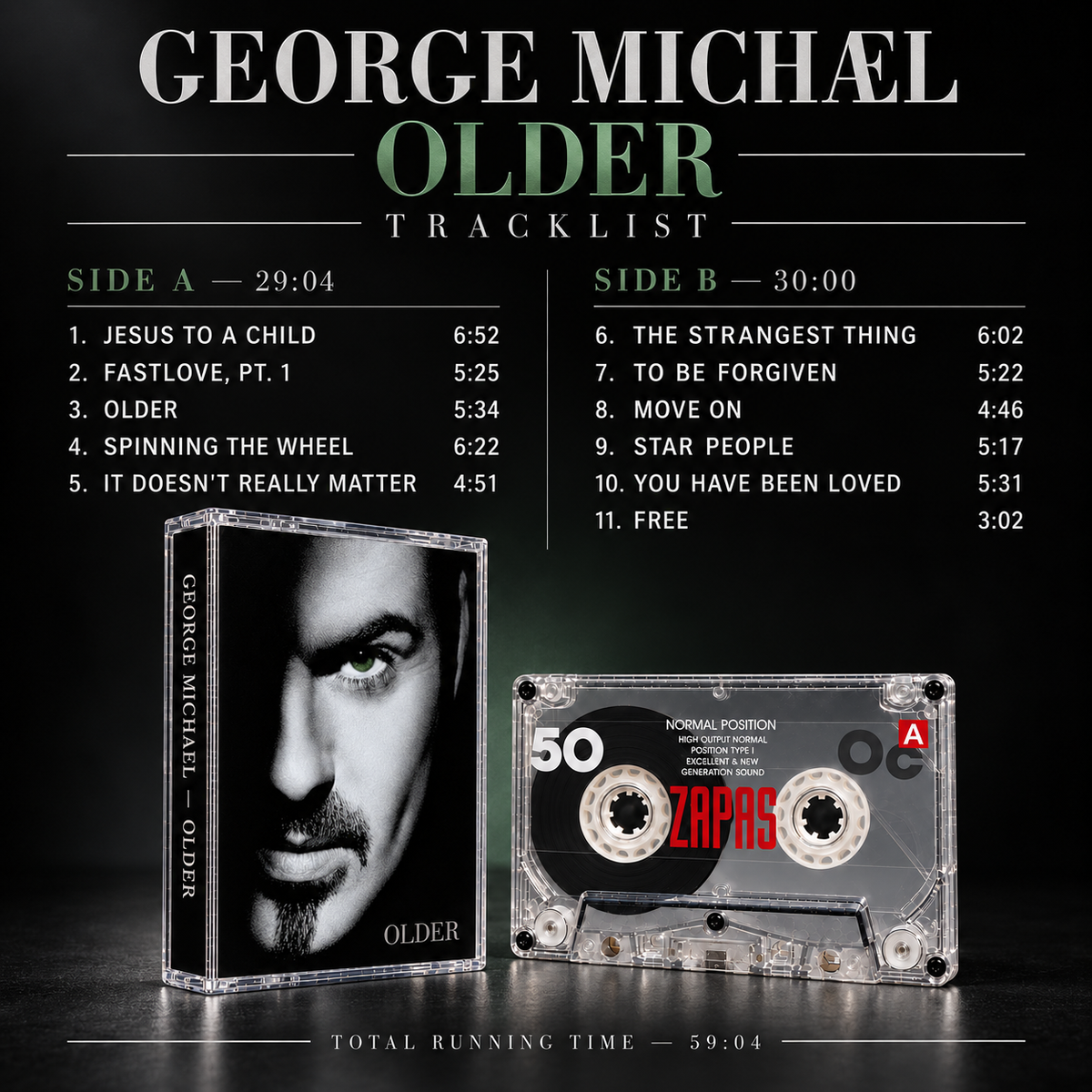 George Michael Handmade Cassette Collection – Faith, Listen Without Prejudice Vol. 1 & Older