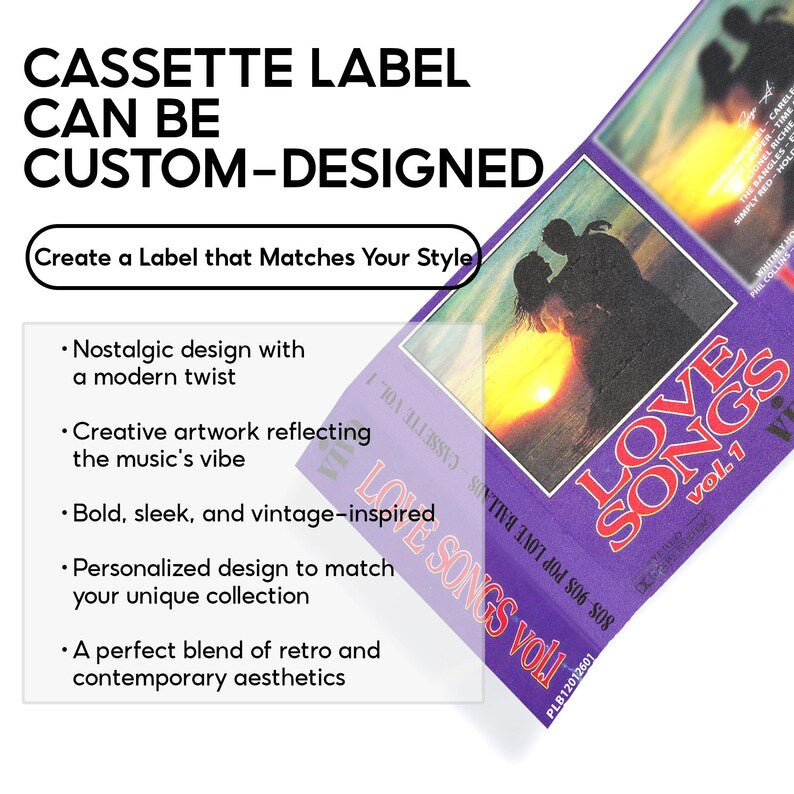 Love Ballads Cassette Collection – Handmade 80s & 90s Inspired Romantic Mixtapes